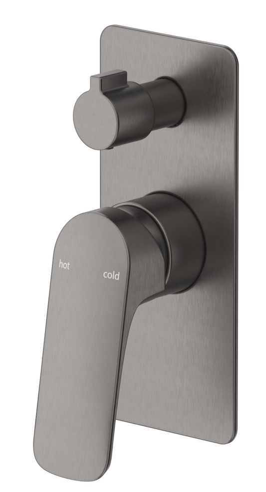Kaza Shower Mixer Diverter - 1P - TRIM KIT ONLY Gunmetal