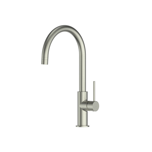 Maci Gooseneck Sink Mixer - PVD Brushed Nickel