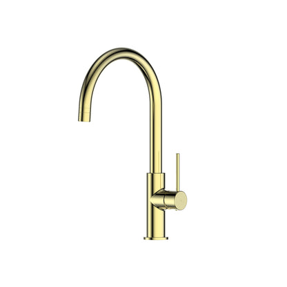 Maci Gooseneck Sink Mixer - PVD Brushed Brass