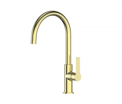 Astro II Gooseneck Sink Mixer - PVD Brushed Brass