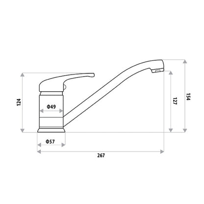 TRADE Sink Mixer With Kwik Fit Chrome