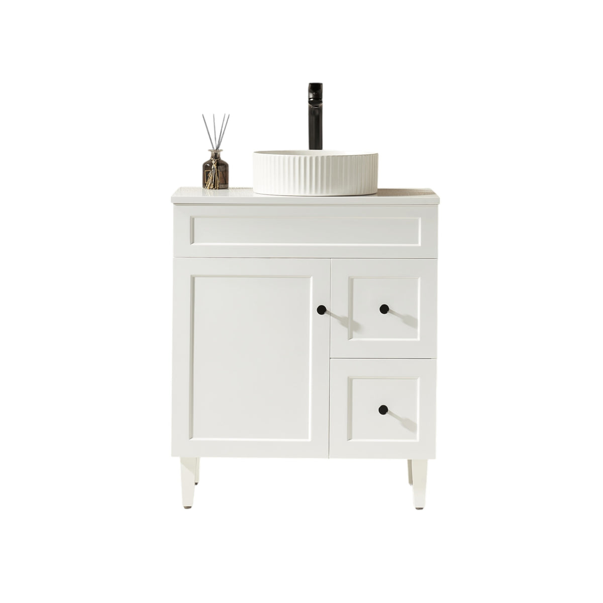 Harold Federation Free Standing Cabinet Matte White LK-FH74RL-MW