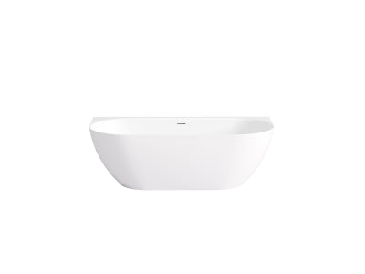 Ellips Back To Wall Free Standing Acrylic Bathtub LK-EB-OF