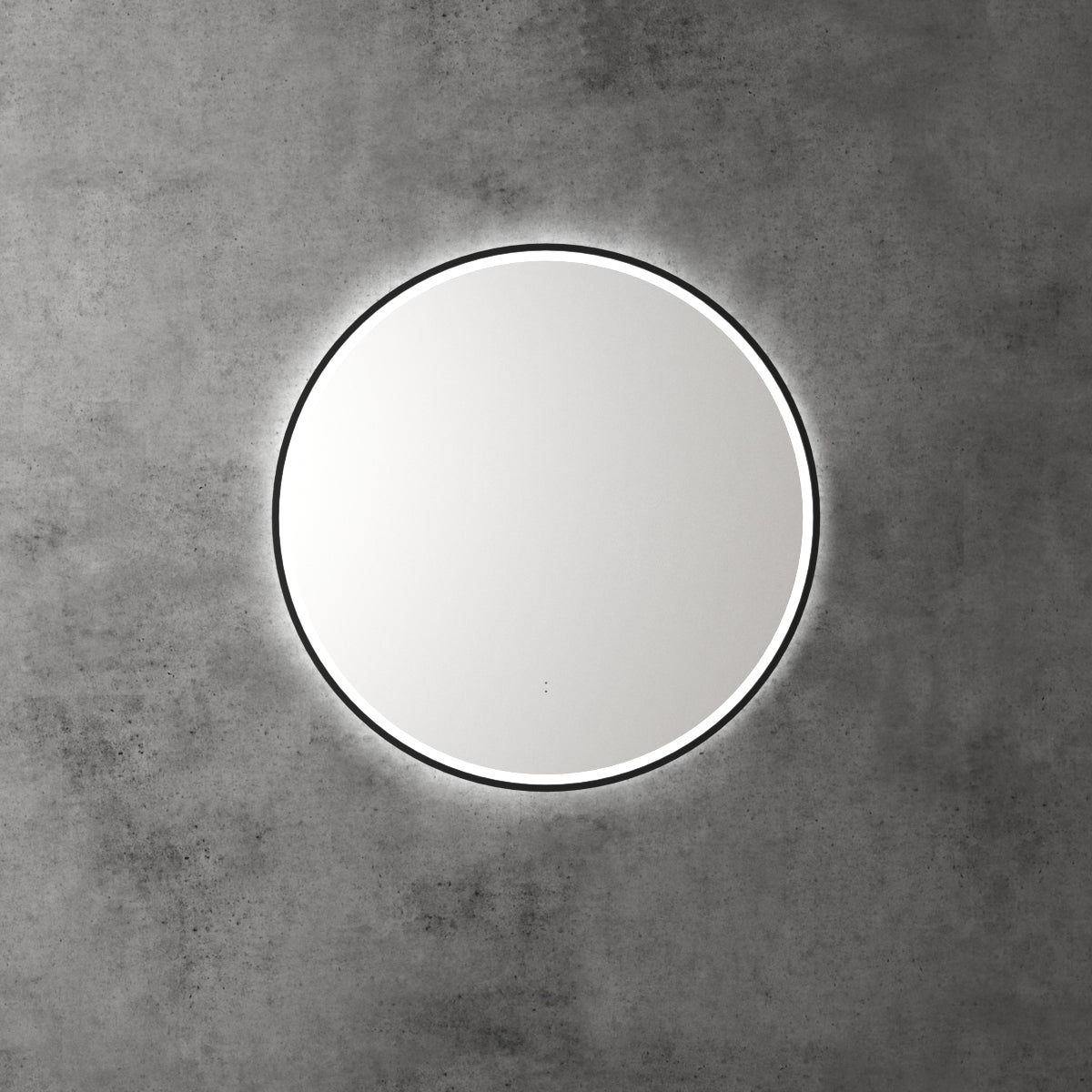 Aulic Windsor Round LED Mirror 700mm Matte Black