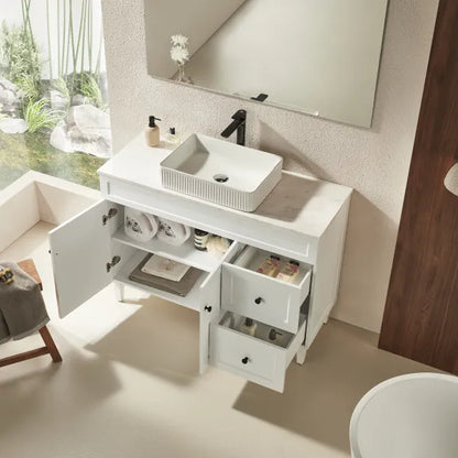 Harold Federation Free Standing Cabinet Matte White LK-FH124RL-MW
