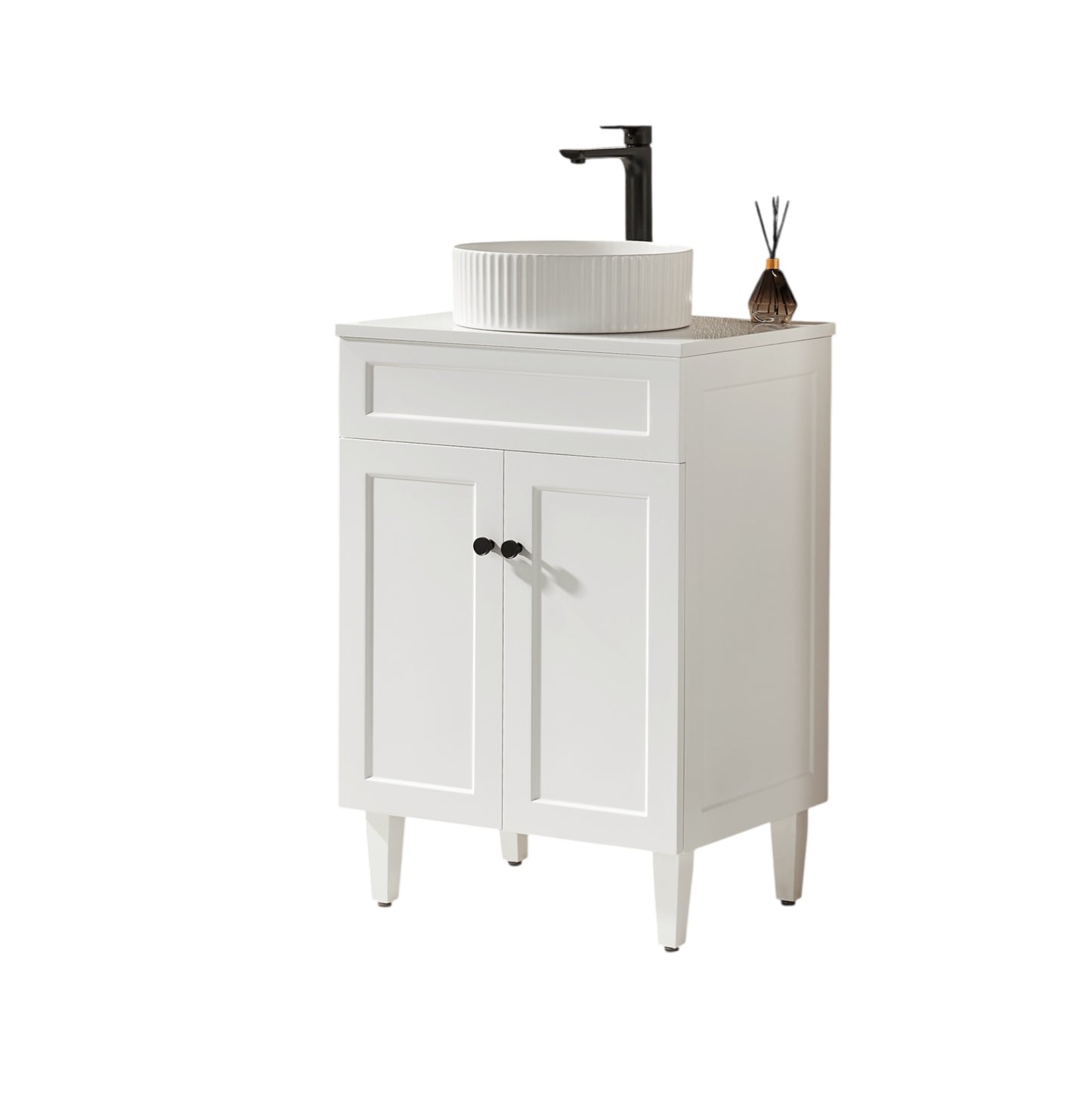 Harold Federation Free Standing Cabinet Matte White LK-FH64L-MW