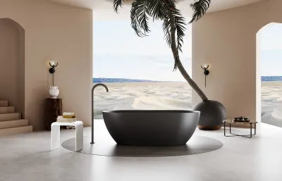 Ellips Slim Acrylic Free Standing None Overflow Bathtub LK-EL