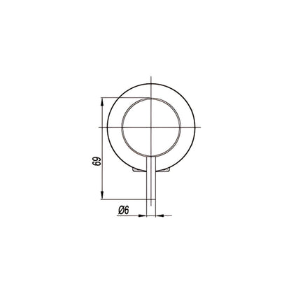 Wall Mixer 60mm Cover Plate Matt Black