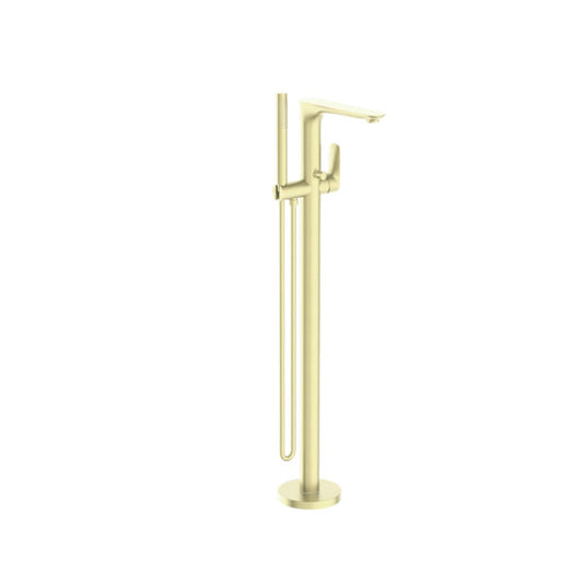 BIANCA FREESTANDING BATH MIXER WITH HAND SHOWER BRUSHED GOLD
