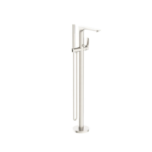 BIANCA FREESTANDING BATH MIXER WITH HAND SHOWER BRUSHED NICKEL