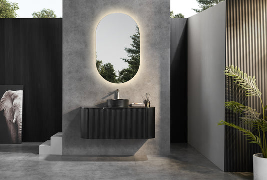 Avalon Wall Hung Vanity 1200x500mm - Matte Black (CABINET ONLY)