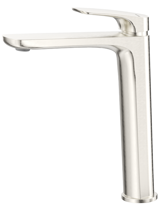 Kaza Tall Basin Mixer Brushed Nickel