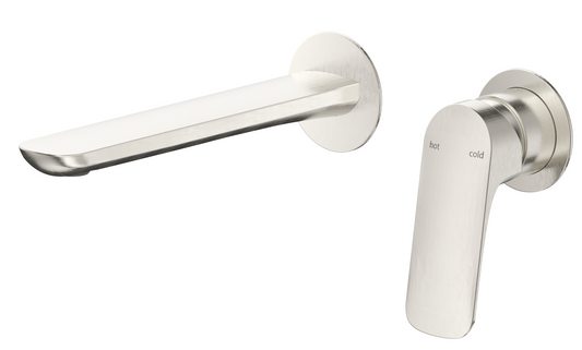 Kaza Wall-Spout Combo - 2P - TRIM KIT ONLY Brushed Nickel