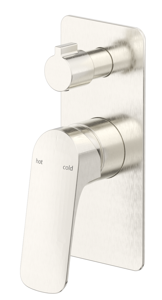 Kaza Shower Mixer Diverter - 1P - TRIM KIT ONLY Brushed Nickel