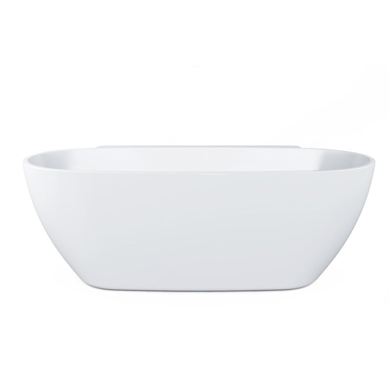 PALERMO 1750mm Back to Wall Freestanding Bath Gloss White