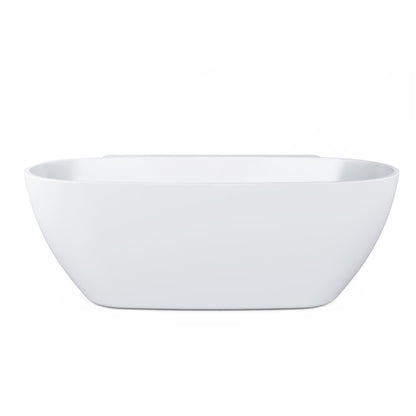 PALERMO 1750mm Back to Wall Freestanding Bath Gloss White
