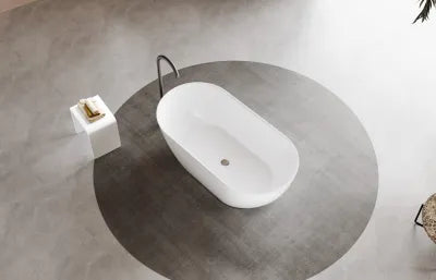 Ellips Slim Acrylic Free Standing None Overflow Bathtub LK-EL