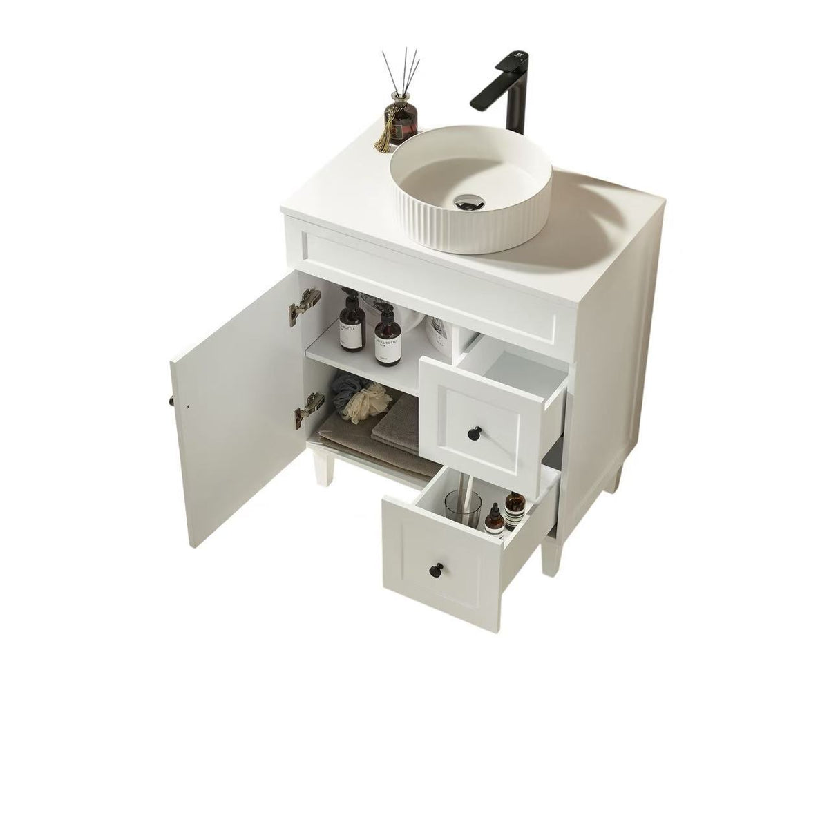 Harold Federation Free Standing Cabinet Matte White LK-FH74RL-MW