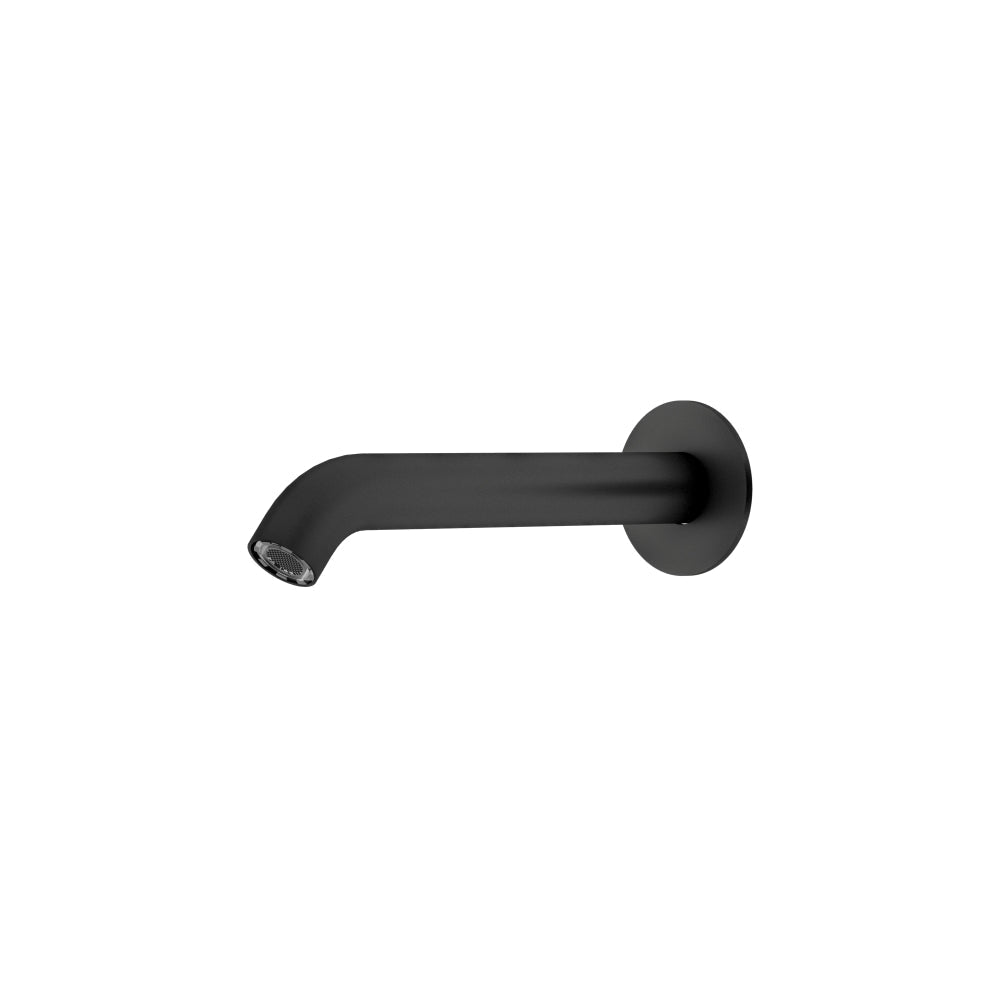 200mm Curved Bath Spout Matt Black