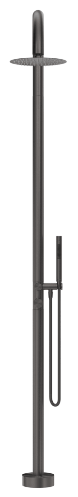 Mica Gooseneck Freestanding Outdoor Shower Gunmetal