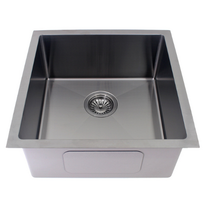 Modern National 450 x 450 x 200mm Handmade Gun Metal Single Bowl Sink 1.2mm Stainless