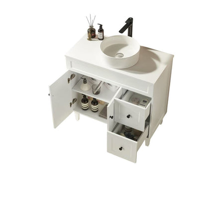 Harold Federation Free Standing Cabinet Matte White LK-FH94RL-MW