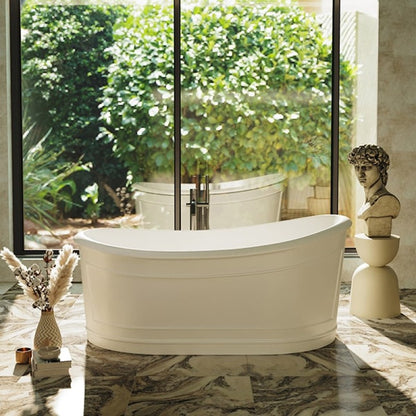 Ritz Solid Surface Freestanding Matte White Bath