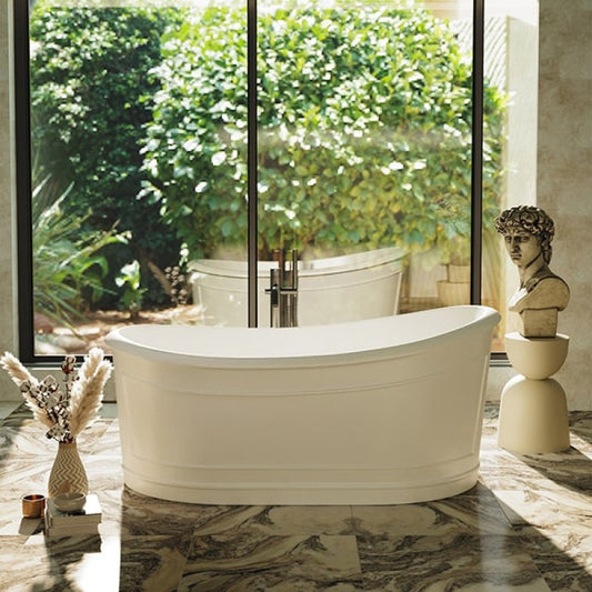 Ritz Solid Surface Freestanding Matte White Bath