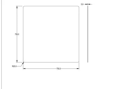 Recta Plain Pencil Edge Mirror LK-PM