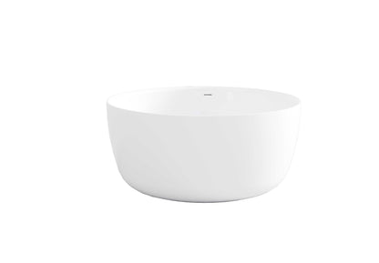 Olley Round Free-Standing Acrylic Overflow Bathtub LK-OL1350MW-OF