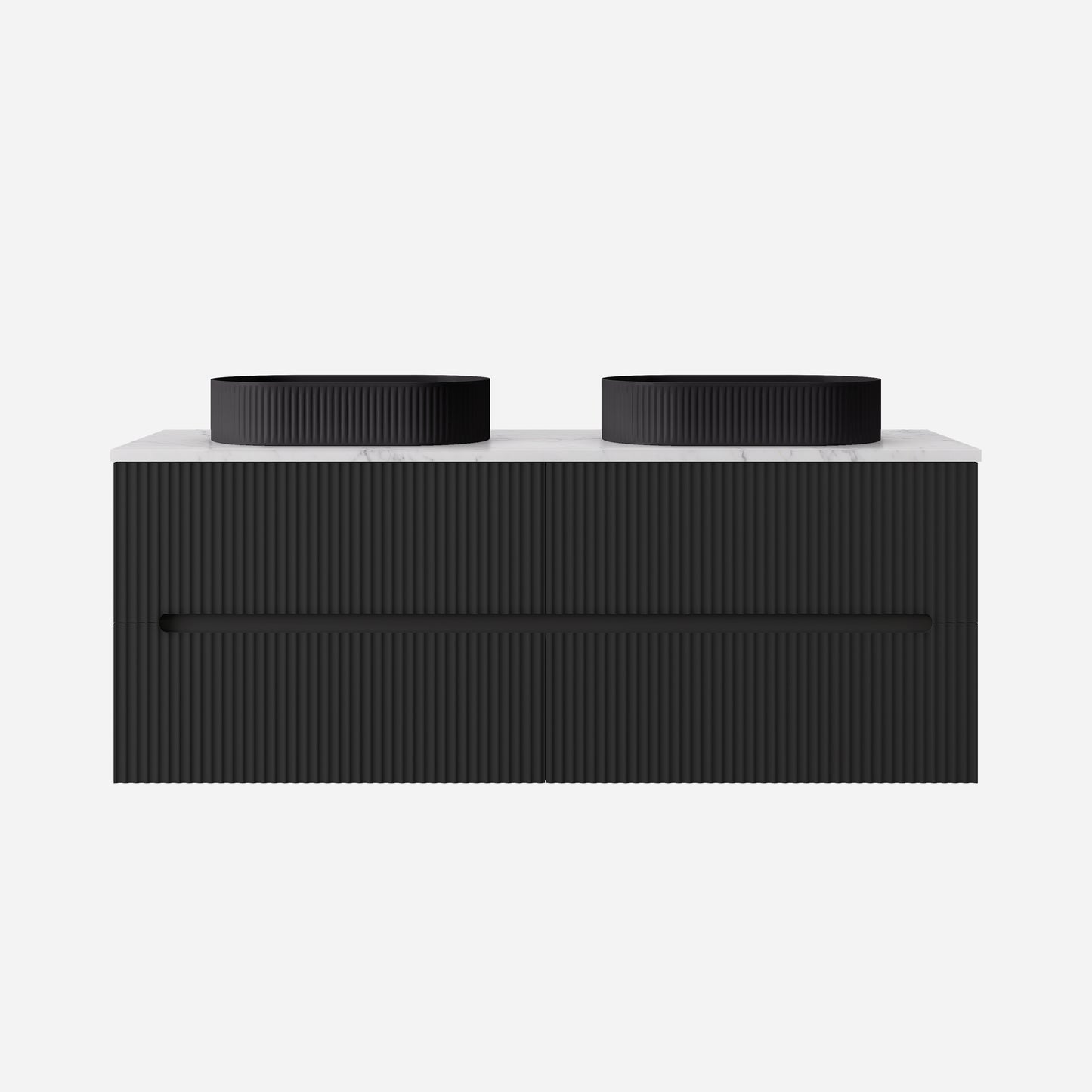 Cabarita Morden Wall Hung PVC Cabinet, Matte Black, LK-MC1520W-MB