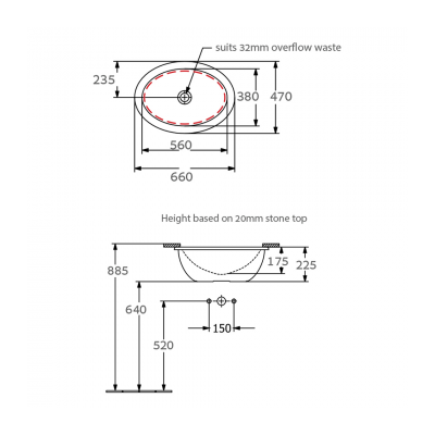 Loop Slim 570 Oval UC Basin NTH |