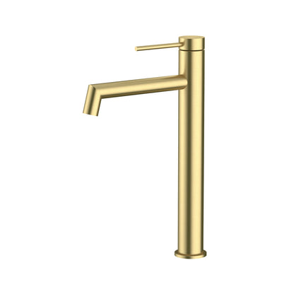 Hi-Rise Right Angle Basin Mixer Brushed Gold