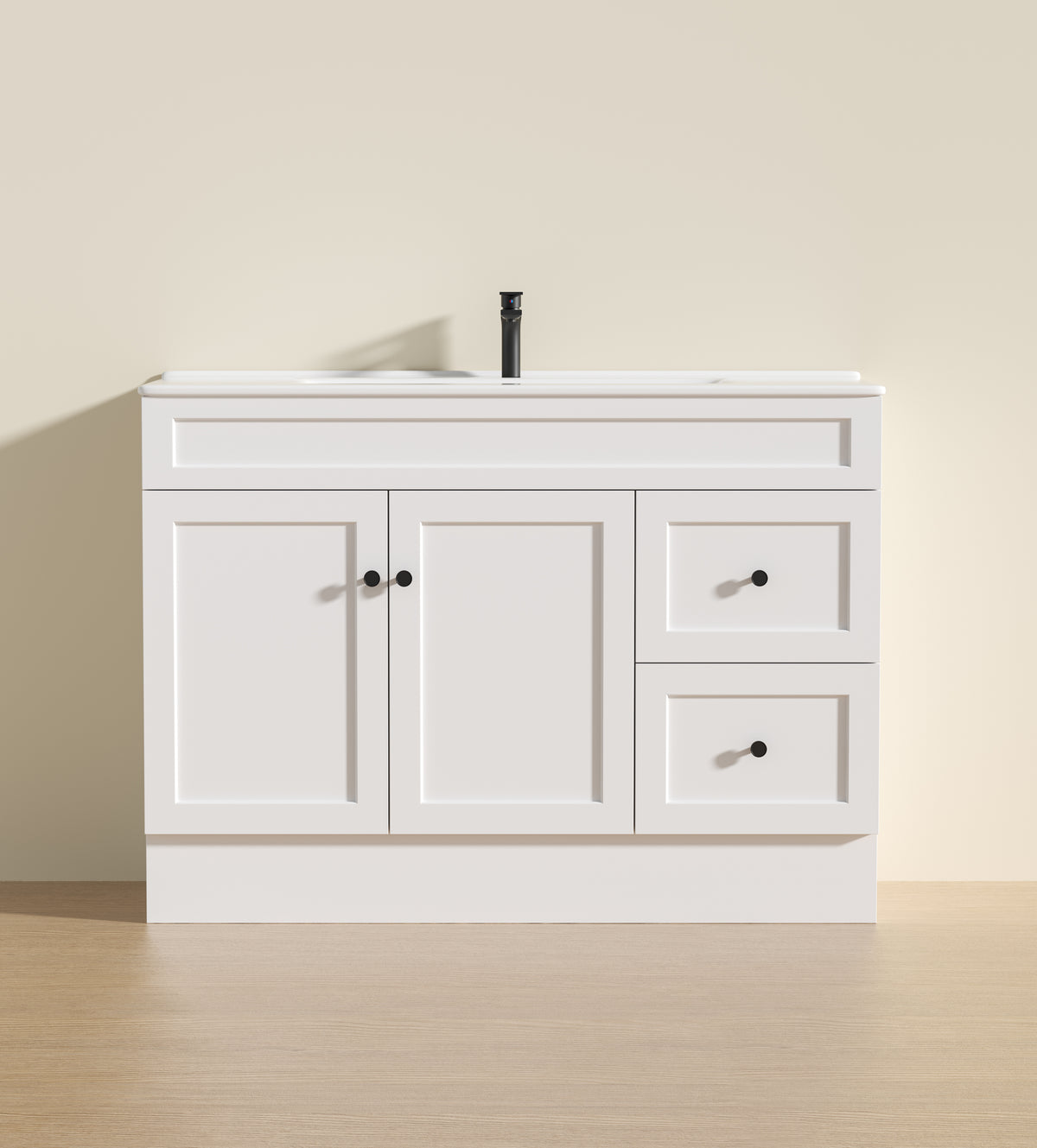 Harold Federation Free Standing Cabinet Matte White LK-FH124RL-MW