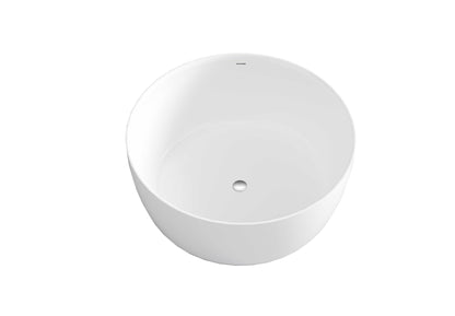 Olley Round Free-Standing Acrylic Overflow Bathtub LK-OL1350MW-OF