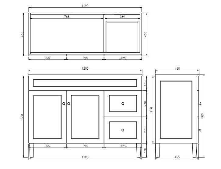 Harold Federation Free Standing Cabinet Matte White LK-FH124RL-MW