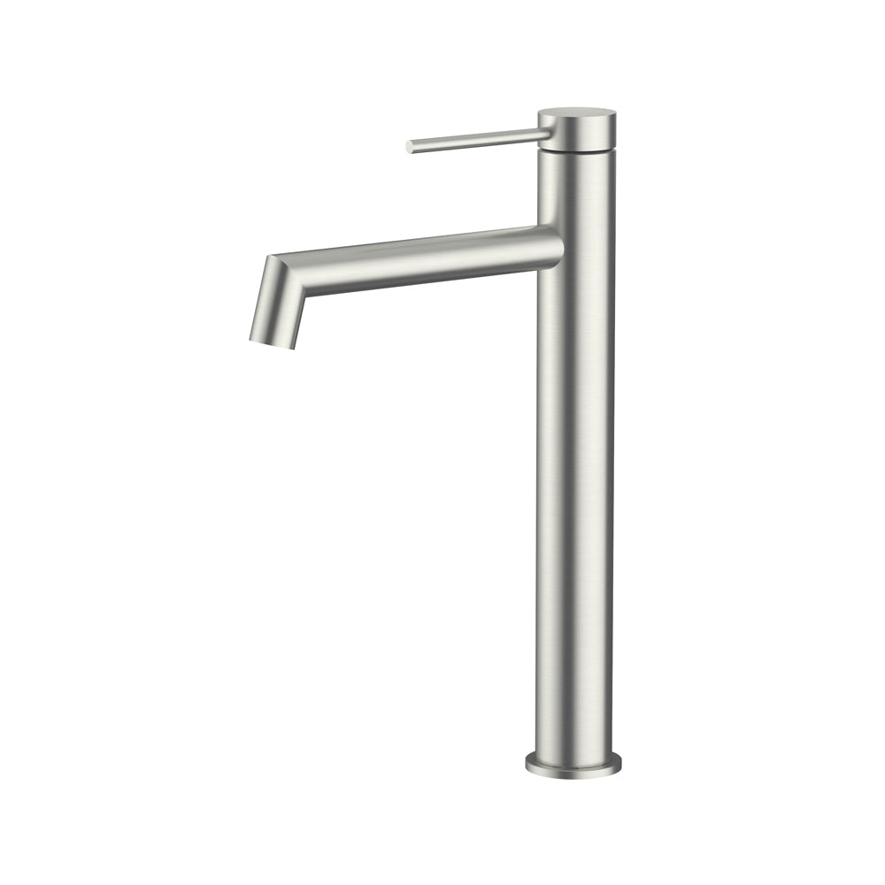 Hi-Rise Right Angle Basin Mixer Brushed Stainless Steel – Sannine Bathrooms