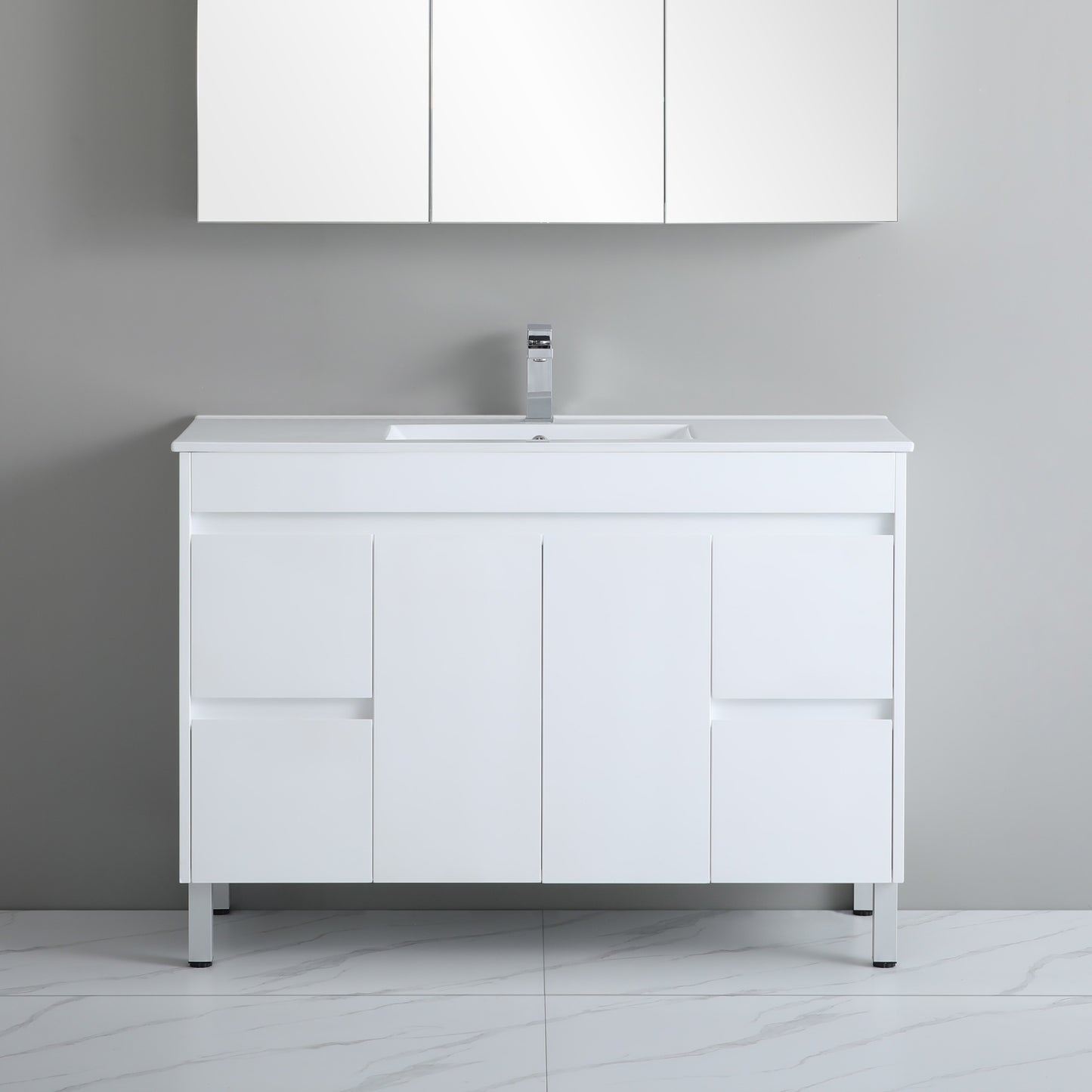 White ployurethane PVC -Standard Vanity (CABINET ONLY)