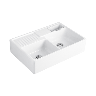 Butler 895 Double Sink 1 Tap Hole | Soap Dispenser | CeramicPlus