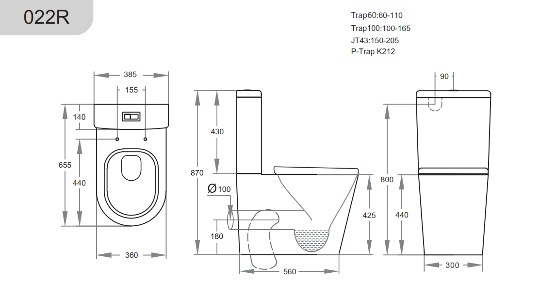 Avis KDK022R Rimless Toilet