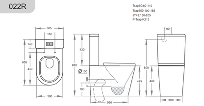 Avis KDK022R Rimless Toilet