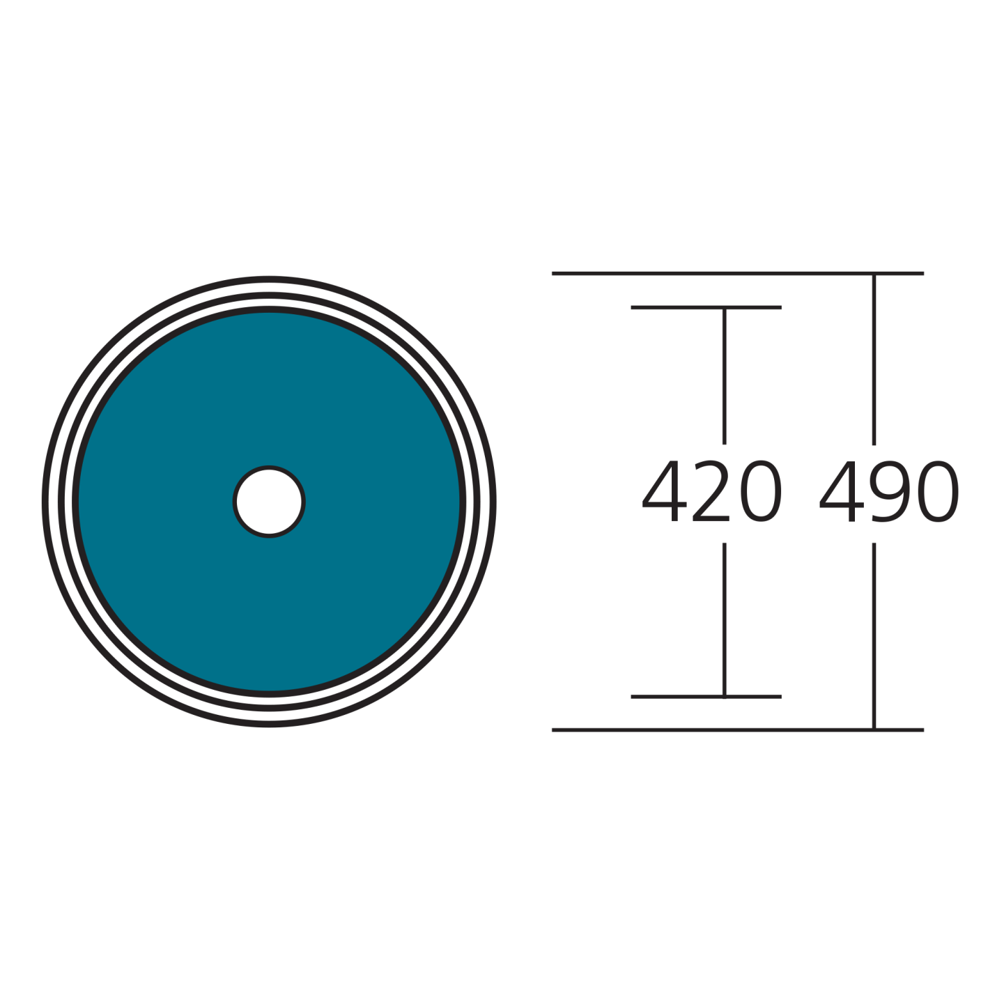 Solitaire Round Bowl Sink