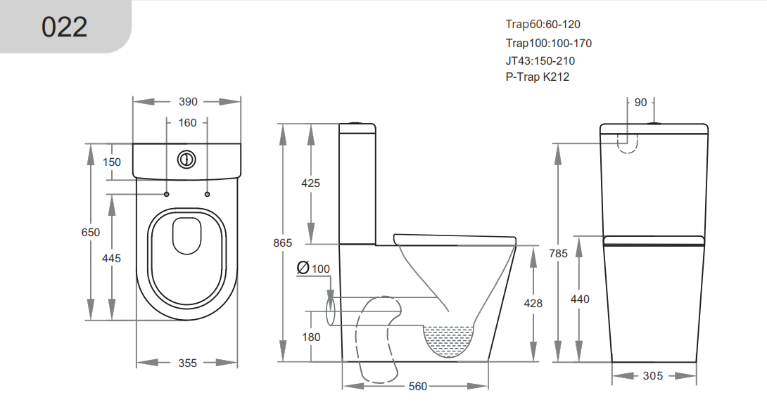 Livis KDK022 Rimless Toilet Suite