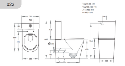 Livis KDK022 Rimless Toilet Suite