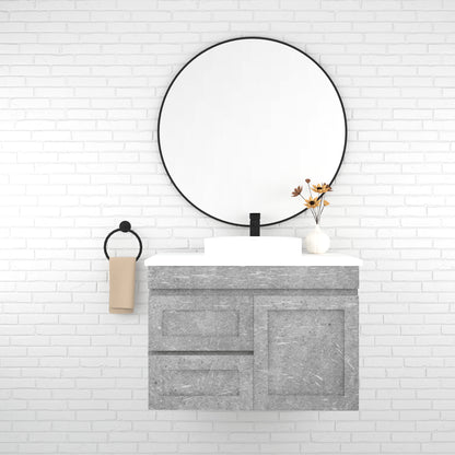 Boston 750mm Wall Hung Vanity with Ceramic Top