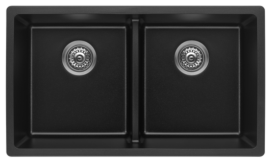 Fomos Sink 790 x 460mm - Double Bowl Black