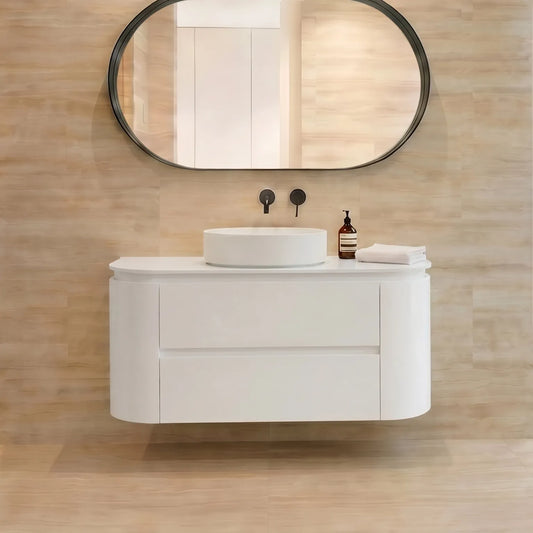 Devito Modern Wall Hung Vanity PVC Cabinet Matte white LK-MD900W-MW