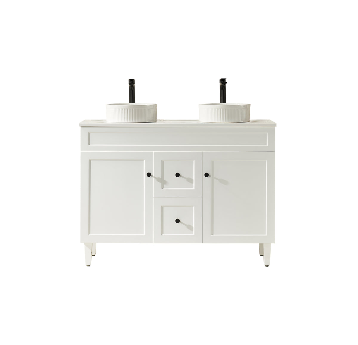 Harold Federation Free Standing Cabinet Matte White LK-FH124DL-MW