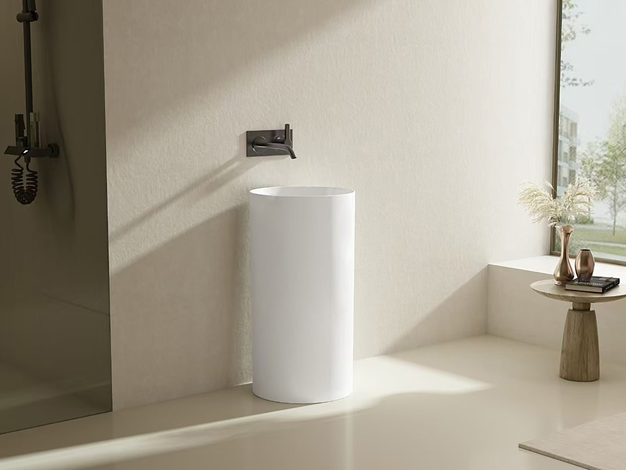 Ollia Free Standing Pedestal Art Basin LK-OP445-MW