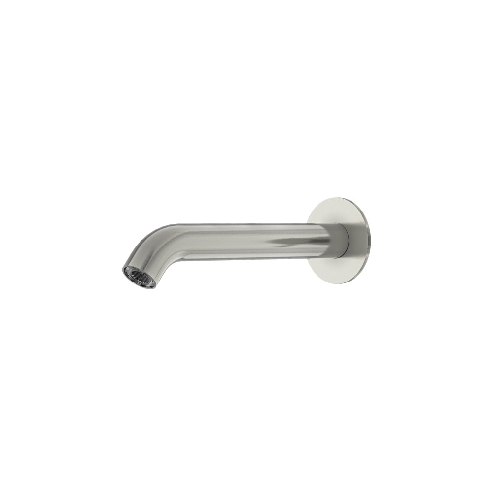 200mm Curved Bath Spout Brushed Stainless Steel
